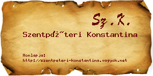 Szentpéteri Konstantina névjegykártya